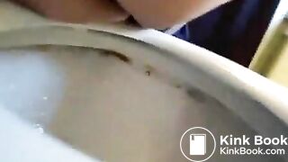 amateur huge toilet poop