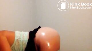 Anal dildo and big poop on webcam