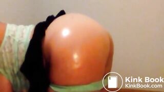 Anal dildo and big poop on webcam