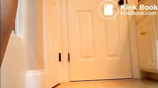 Cutie in the bathroom