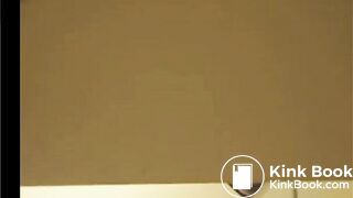 Constipated petite babe shits in bathroom