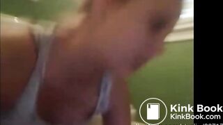 brunette farts and shits