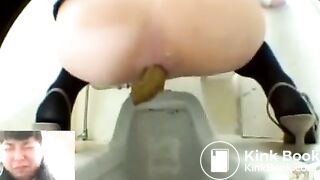 nicely dressed asian ladies shitting