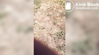 Backyard pile of poop