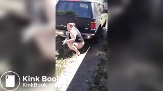 Backyard pile of poop