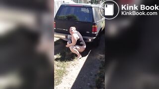 Backyard pile of poop