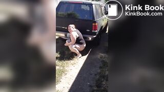 Backyard pile of poop