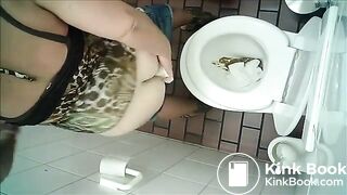 Webcam in the womens restroom and diarrhea woman