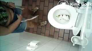 Webcam in the womens restroom and diarrhea woman