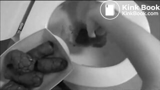 Fart, enema expulsion and huge shit