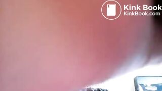 Spread eagle BBW does a wet sloppy shit