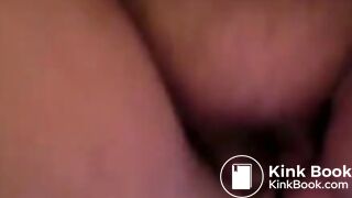 Spread eagle BBW does a wet sloppy shit