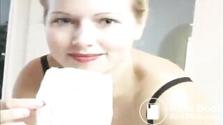 lovely woman shitting