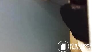 Over the stall pooping