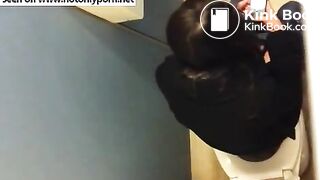 Over the stall pooping