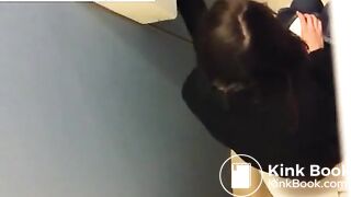 Over the stall pooping