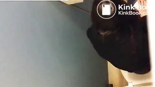 Over the stall pooping