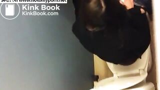 Over the stall pooping