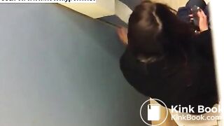 Over the stall pooping