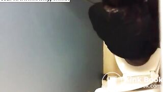 Over the stall pooping