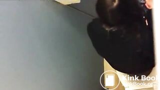 Over the stall pooping