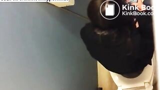 Over the stall pooping