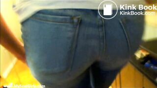 hot babe poops on dining room floor