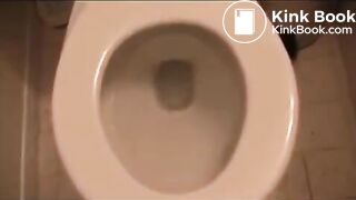 pooping, farting on toilet