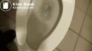 woman poops in toilet