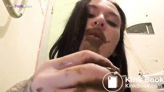 Eating her own shit