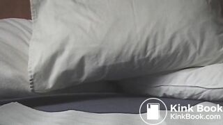 hottie pooping by her pillow