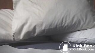 hottie pooping by her pillow