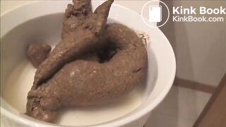 Girl takes a massive shit