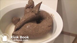 Girl takes a massive shit