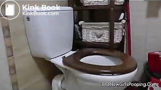 woman taking poops