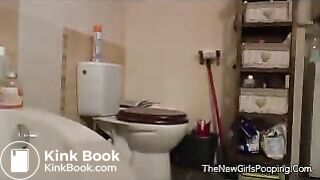 woman taking poops