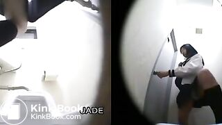 Great view of Japanese girls pooping