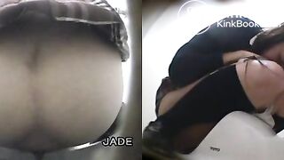 Great view of Japanese girls pooping
