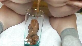 amateur poop in a glass