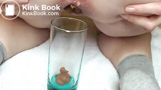amateur poop in a glass