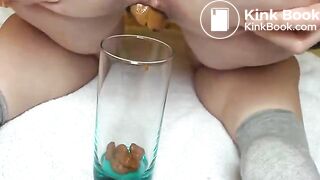 amateur poop in a glass