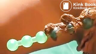 beads, dildo and garden hose enema