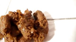 sexy poop on bathroom floor