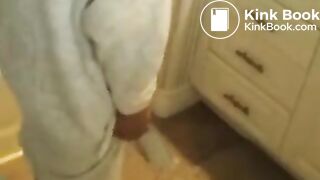 Girl on toilet pooping