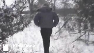 Nina's big poop in the snow
