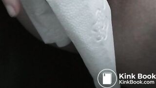 Blonde slut shitting again