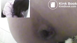 girl pushing a pile of shit out and moans 2