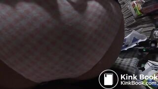 try to poop in my pink panty