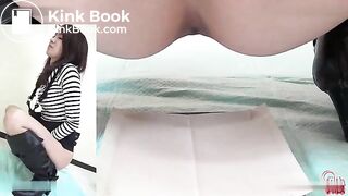 Beautiful Asian release huge amount of filthy poop