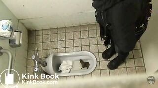 Epic thick turd in men toilet